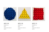 four different pieces of paper with different colors