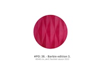 the barbie edition 3 is shown on a red background